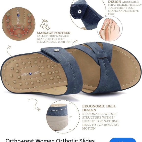 Ortho+rest Women Orthotic Slides Comfortable Orthopedic Sandals size 9 - Picture 16 of 16